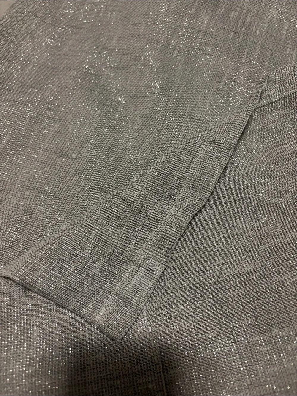 Four Rodeo Home Rod Pocket Metalic 54 x 84 each Panel Gray with Silver Shimmery